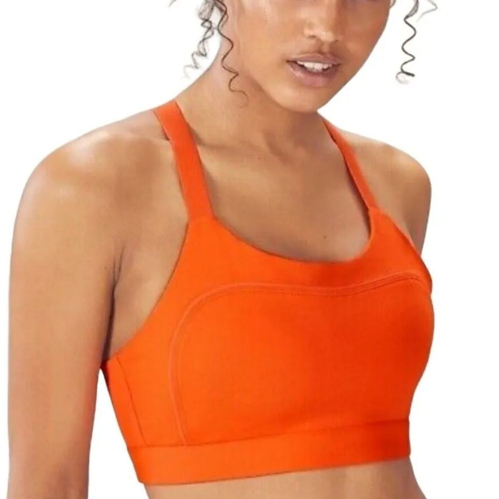 Fabletics Adele Racerback High Support Sports Bra Orange